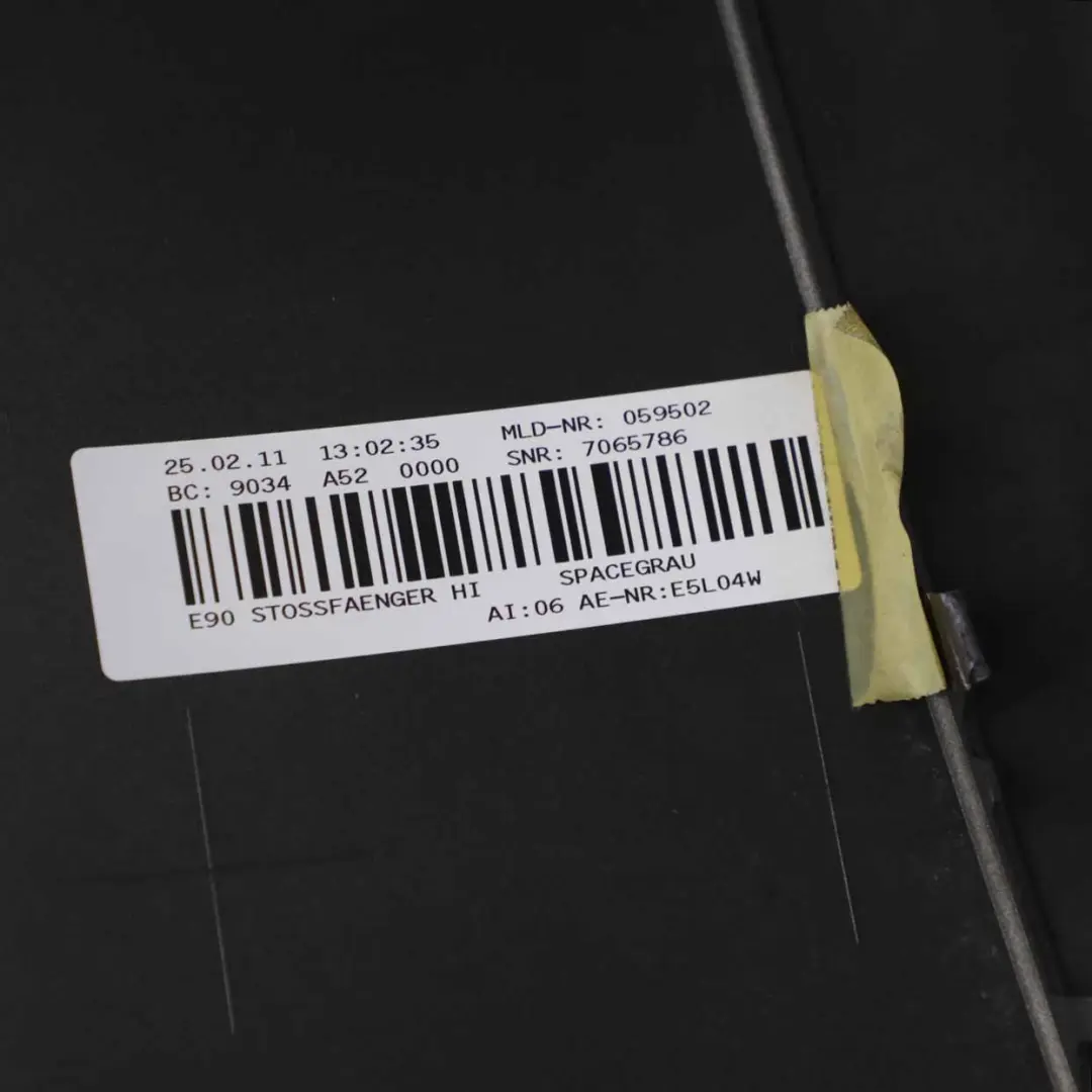 Bumper Rear BMW E90 LCI Lift Trim Panel PDC Spacegrau Space Grey - A52 to with Part number 0036875 Bumper Rear BMW E90 LCI Lift Trim Panel PDC Spacegrau Space Grey - A52 - SKU 0036875-SCG1 - Part number 0036875