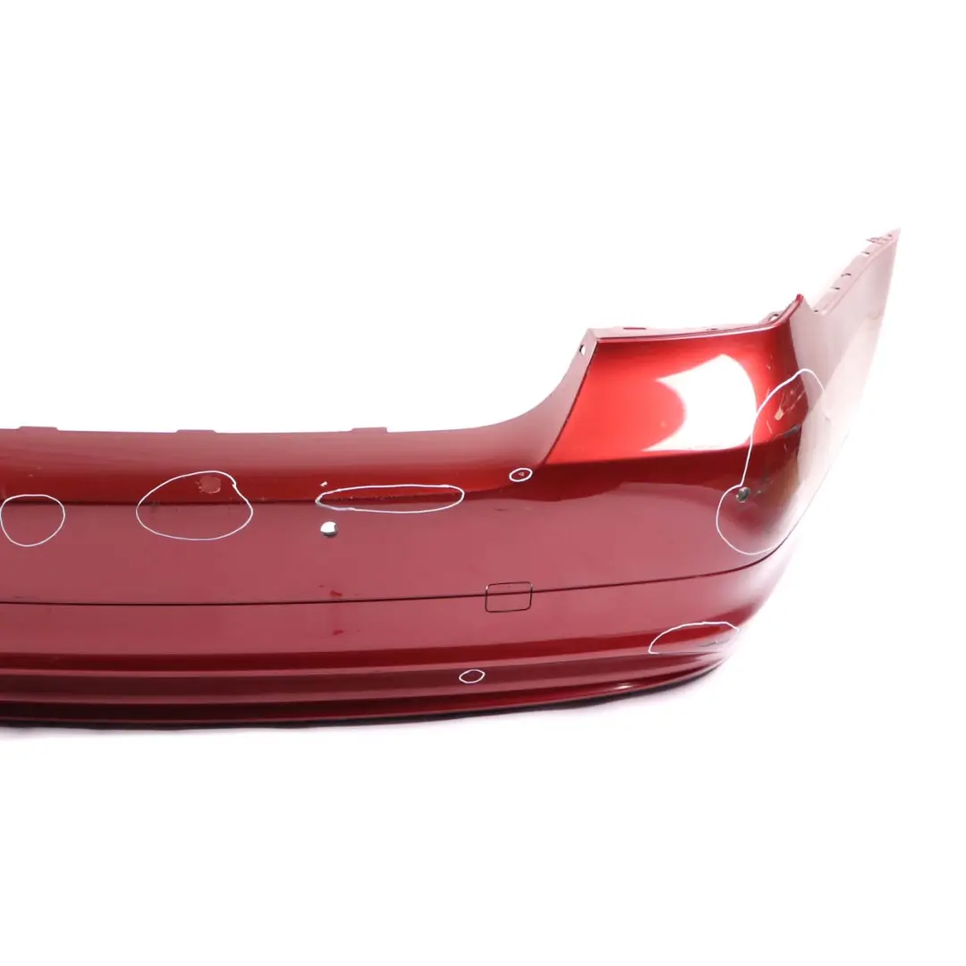 BMW 3 E90 LCI Lift Rear Bumper Trim Panel PDC Vermilionrot Vermilion Red - A82 - SKU 0036875-VER - Part number 0036875