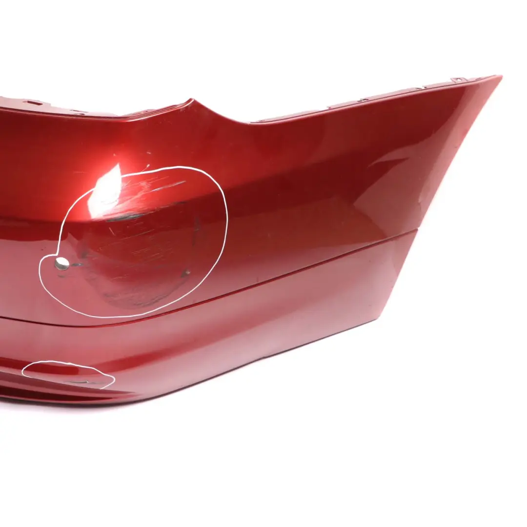 BMW 3 E90 LCI Lift Rear Bumper Trim Panel PDC Vermilionrot Vermilion Red - A82 - SKU 0036875-VER - Part number 0036875