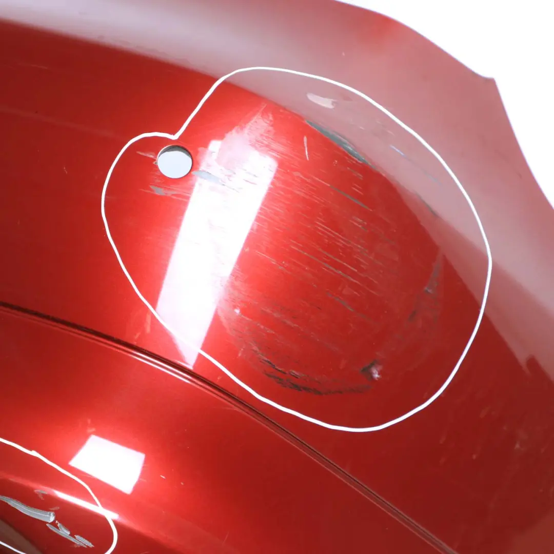 BMW E90 LCI Lift Rear Bumper Trim Panel PDC Vermilionrot Vermilion Red - A82 - SKU 0036875-VER - Part number 0036875