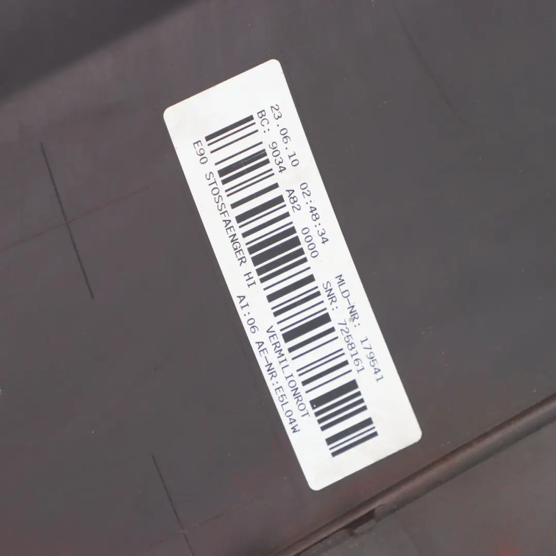 Lift Rear Bumper Trim Panel PDC Vermilionrot Vermilion Red - A82 to BMW 3 E90 LCI with Part number 0036875 BMW 3 E90 LCI Lift Rear Bumper Trim Panel PDC Vermilionrot Vermilion Red - A82 - SKU 0036875-VER - Part number 0036875