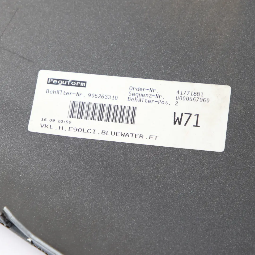 BMW 3 E90 LCI Lift Rear Bumper Trim Panel PDC Bluewater Blue Water Metallic 896 - SKU 0036875-WB2 - Part number 0036875