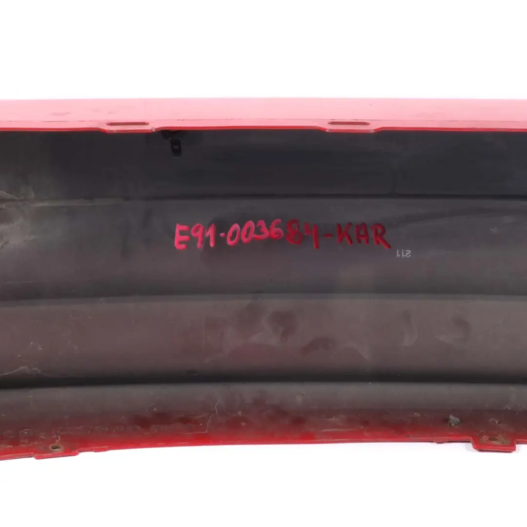 BMW 3 E91 LCI Touring Rear Bumper Trim Panel Karmesinrot Crimson Red - A61 - SKU 0036884-KAR - Part number 0036883