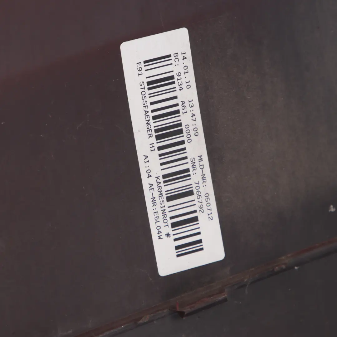 Bumper Trim Panel Karmesinrot Crimson Red - A61 to BMW 3 E91 LCI Touring Rear with Part number 0036883 BMW 3 E91 LCI Touring Rear Bumper Trim Panel Karmesinrot Crimson Red - A61 - SKU 0036884-KAR - Part number 0036883