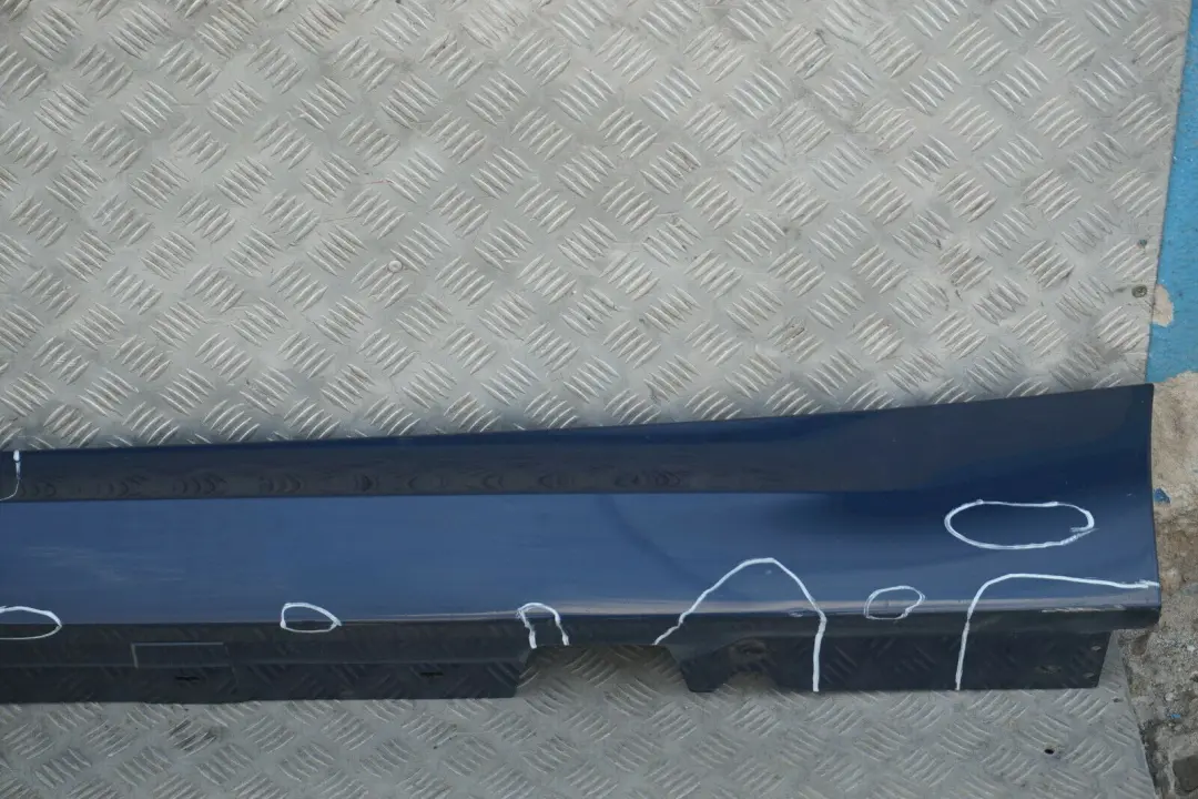 Sill Strip Side Skirt Left N/S Tiefseeblau Blue A76 to BMW 3 SERIES E90 E91 LCI with Part number 0037059 BMW 3 SERIES E90 E91 LCI Sill Strip Side Skirt Left N/S Tiefseeblau Blue A76 - SKU 0037059-DSB - Part number 0037059