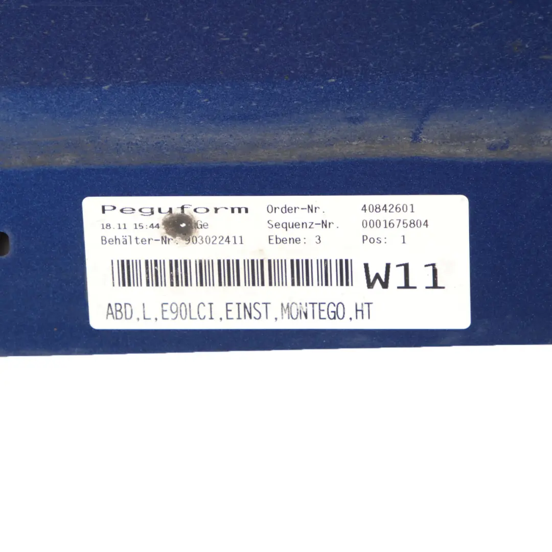 Sill Strip Side Skirt E91 LCI Left N/S Montegoblau Montego Blue A51 to BMW E90 LCI with Part number 37059 BMW E90 LCI Sill Strip Side Skirt E91 LCI Left N/S Montegoblau Montego Blue A51 - SKU 0037059-MTB - Part number 37059