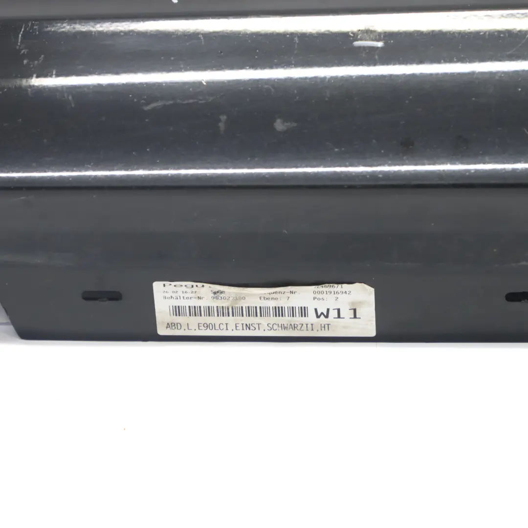 BMW E90 E91 LCI Bas de Porte Couverture Seuil A Gauche Noir - 668 - SKU 0037059-SCH1 - Numéro de pièce 0037059