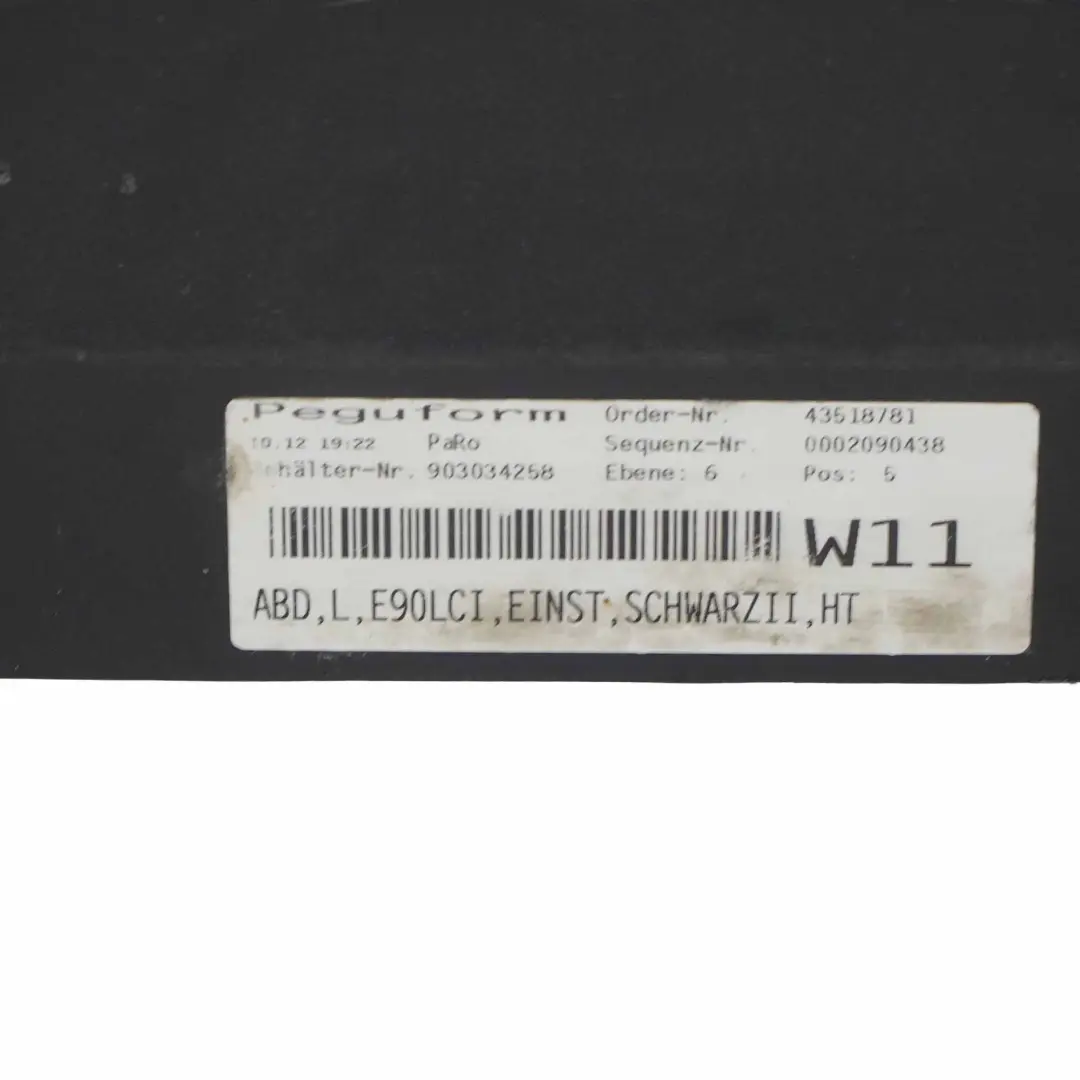 BMW E90 LCI Faldón Lateral Sill Strip Izquierda E91 Schwarz 2 Negro - 668 - SKU 0037059-SCH3 - Número de pieza 0037059