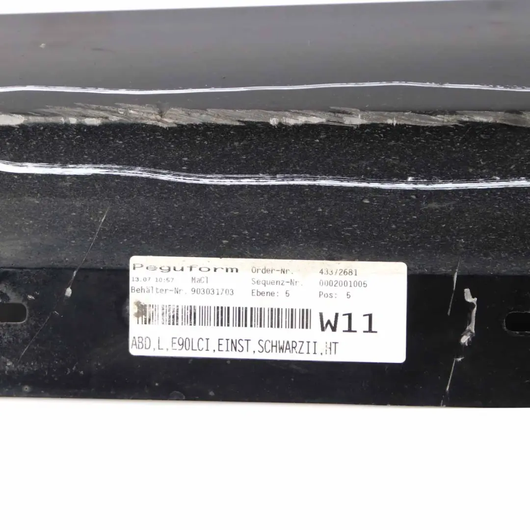 BMW E90 LCI Side Skirt Sill Strip Left N/S Trim Panel E91 Schwarz 2 Black - 668 - SKU 0037059-SCH4 - Part number 0037059