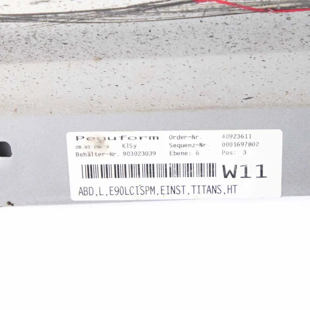 BMW E90 LCI Side Skirt Sill Strip Left N/S Titansilber Silver Metallic - 354 - SKU 0037059-TS - Part number 0037059