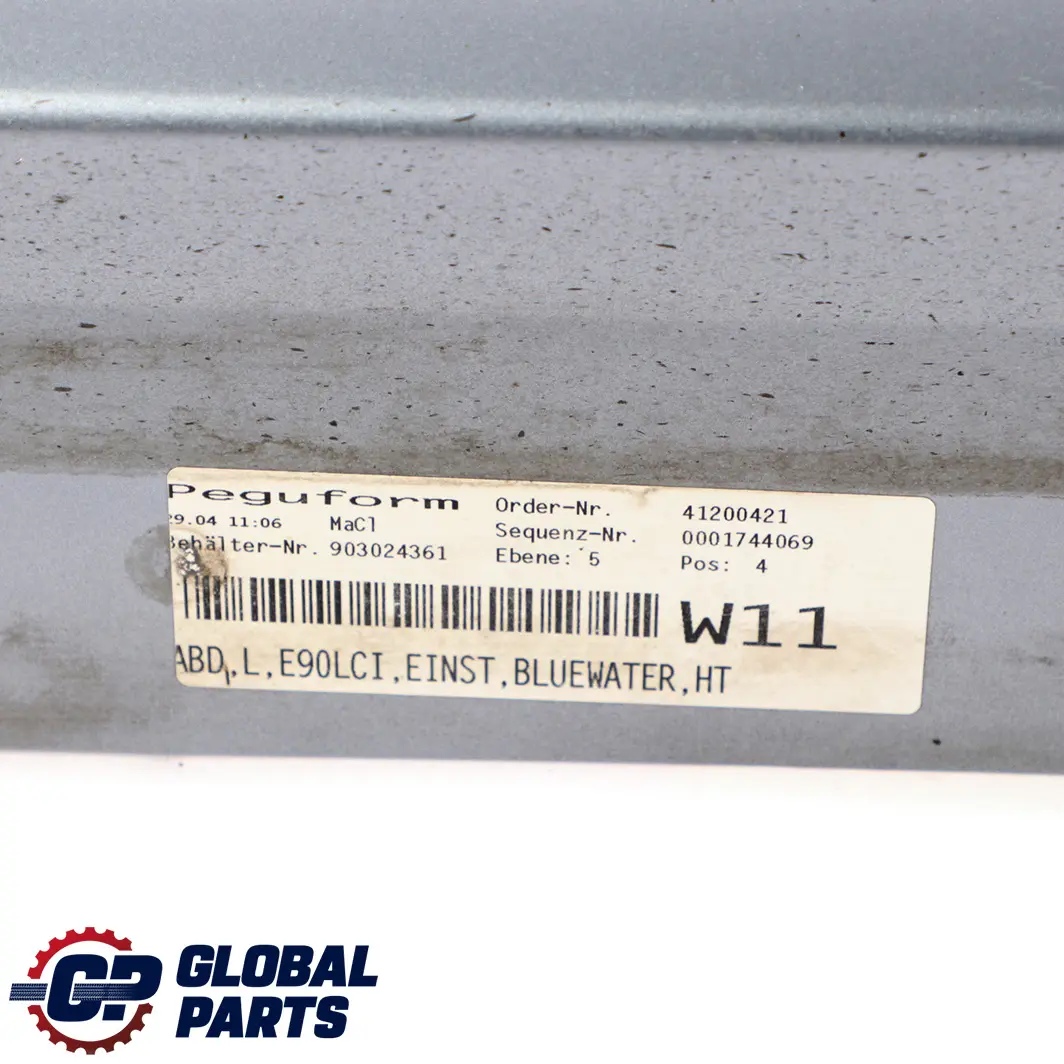 BMW 3 E90 E91 LCI 4 Sill Strip Side Skirt Left N/S Bluewater Blue Water - 896 - SKU 0037059-WB4 - Part number 0037059