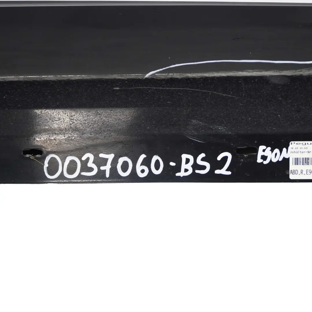 BMW 3 E90 E91 LCI 2 Sill Strip Side Skirt Right O/S Black Sapphire - 475 - SKU 0037060-BS2 - Part number 0037060