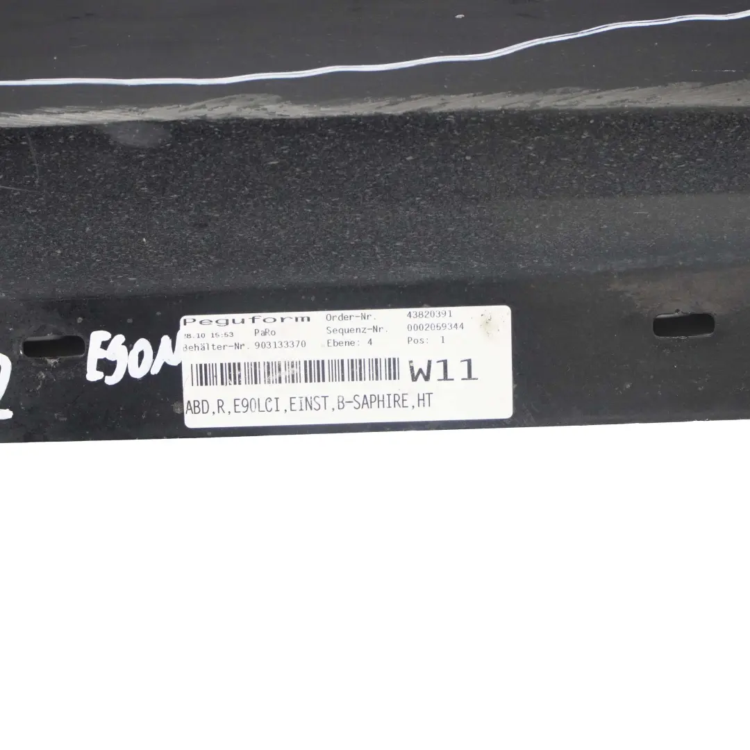 BMW E90 E91 LCI Bas de Porte Couverture Seuil Droite Noir Sapphire - 475 - SKU 0037060-BS2 - Numéro de pièce 0037060