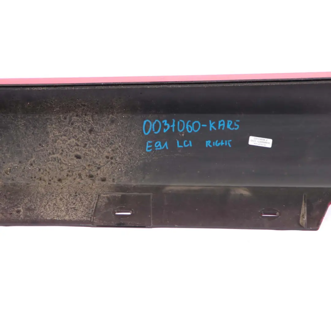 Right O/S Sill Strip Side Skirt Karmesinrot Crimson Red - A61 to BMW 3 E90 E91 LCI with Part number 0037060 BMW 3 E90 E91 LCI Right O/S Sill Strip Side Skirt Karmesinrot Crimson Red - A61 - SKU 0037060-KAR5 - Part number 0037060
