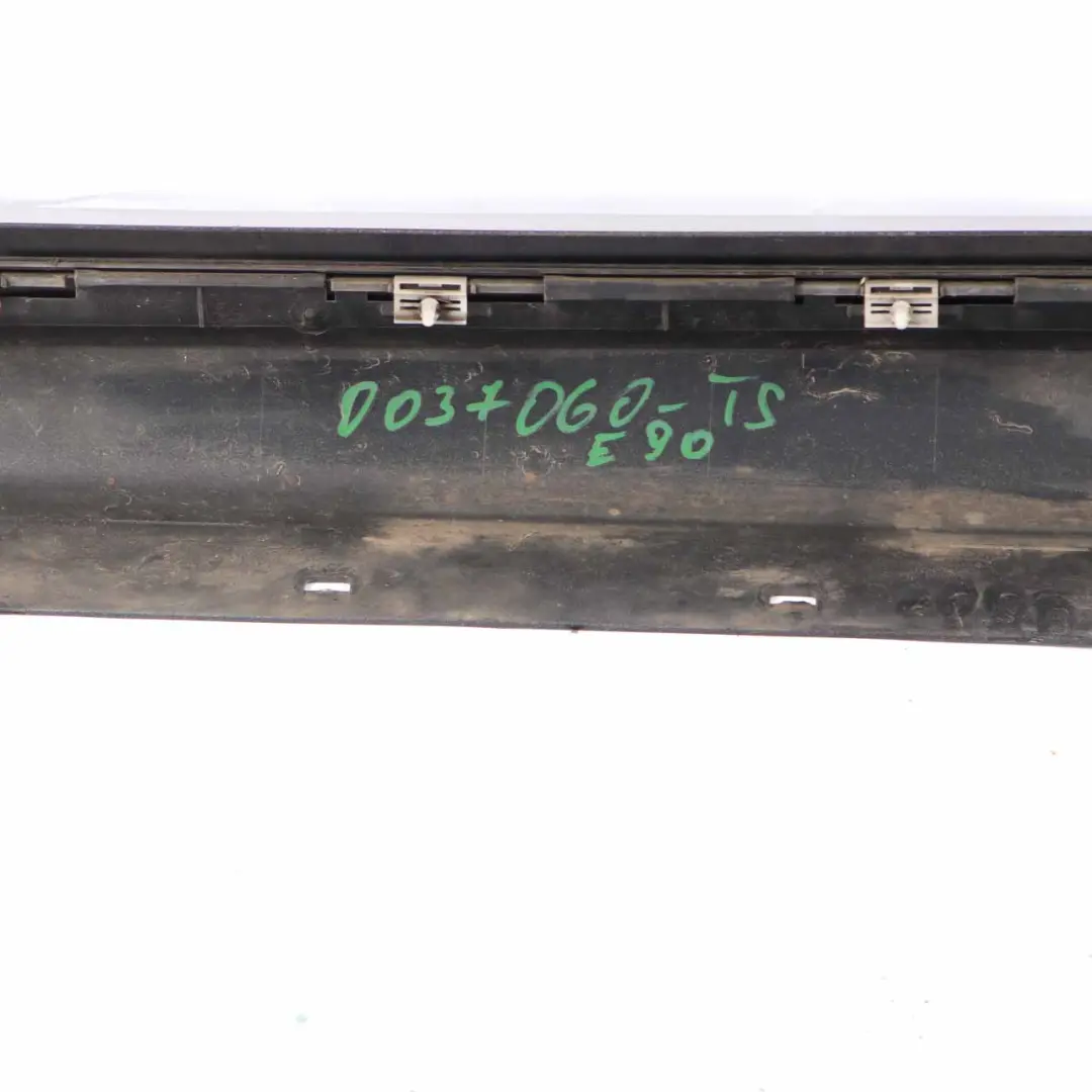 Sill Strip Side Skirt Right O/S Titansilber Silver 354 to BMW E90 E91 LCI with Part number 0037060 BMW E90 E91 LCI Sill Strip Side Skirt Right O/S Titansilber Silver 354 - SKU 0037060-TS - Part number 0037060