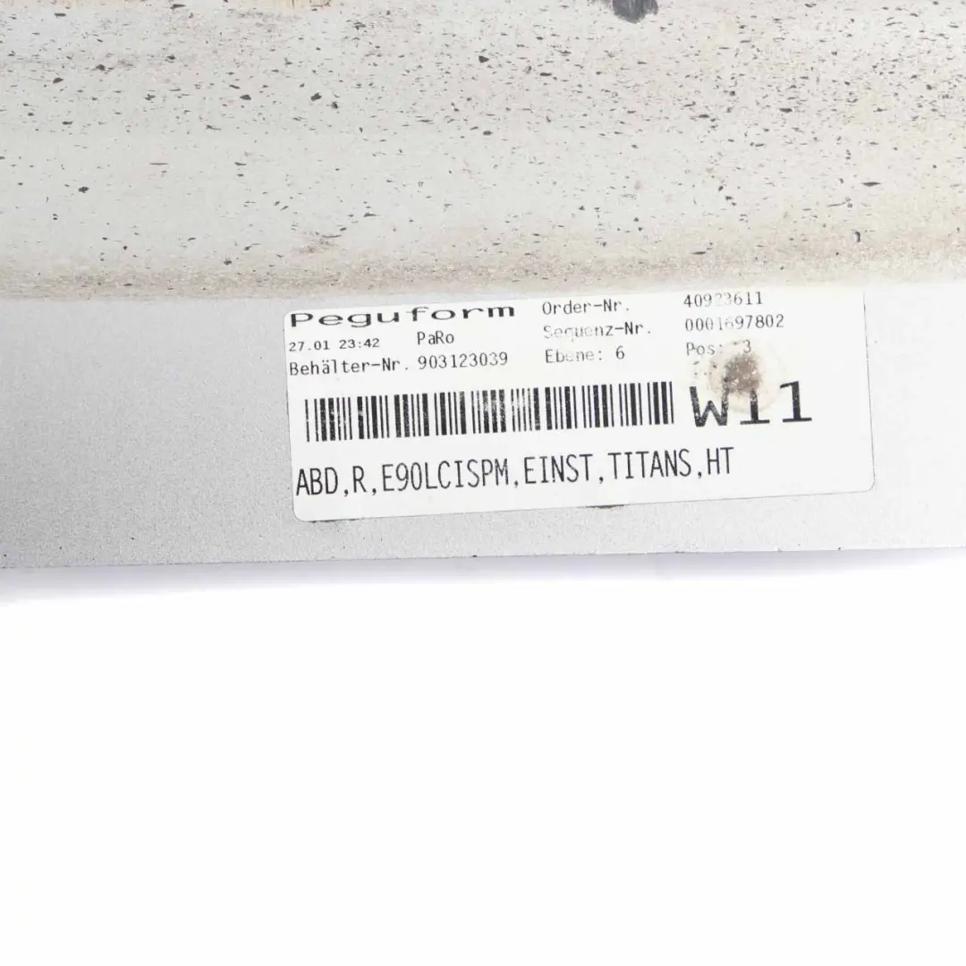 Sill Strip Side Skirt Right O/S Titansilber Silver 354 to BMW E90 E91 LCI with Part number 0037060 BMW E90 E91 LCI Sill Strip Side Skirt Right O/S Titansilber Silver 354 - SKU 0037060-TS - Part number 0037060