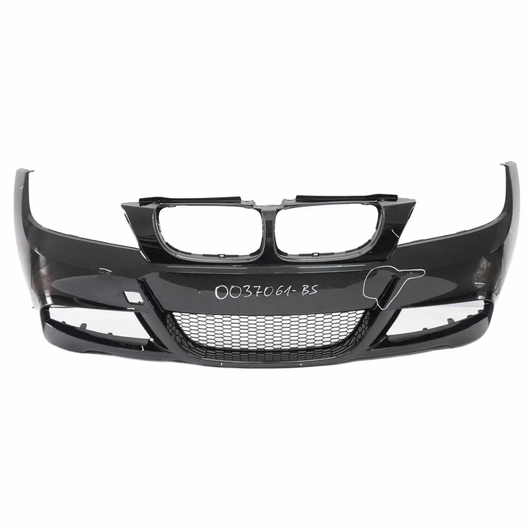 Complete Front Bumper Trim Panel Black Sapphire - 475 to BMW E90 E91 LCI M Sport with Part number 0037061 BMW E90 E91 LCI M Sport Complete Front Bumper Trim Panel Black Sapphire - 475 - SKU 0037061-BS - Part number 0037061