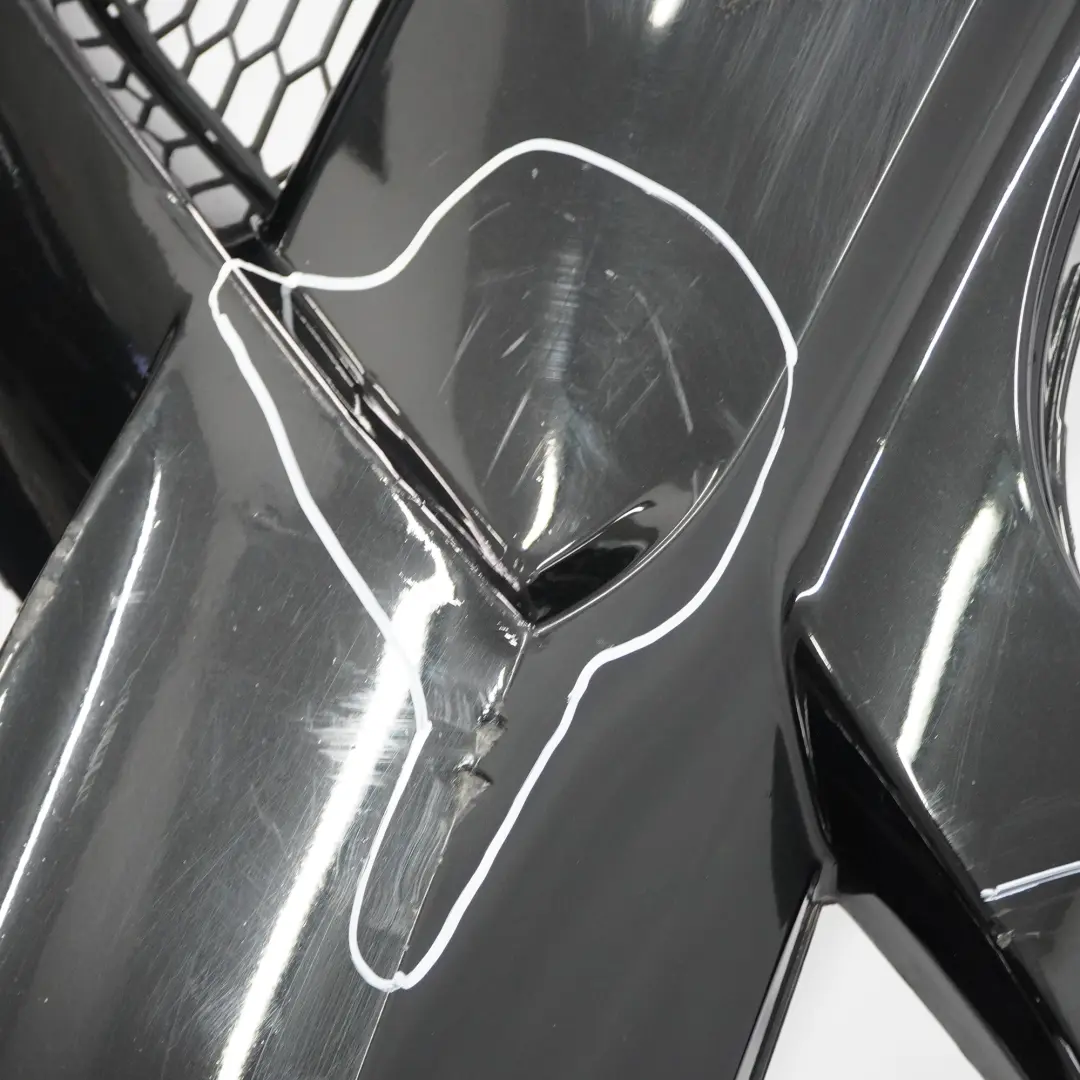 Complete Front Bumper Trim Panel Black Sapphire - 475 to BMW E90 E91 LCI M Sport with Part number 0037061 BMW E90 E91 LCI M Sport Complete Front Bumper Trim Panel Black Sapphire - 475 - SKU 0037061-BS - Part number 0037061