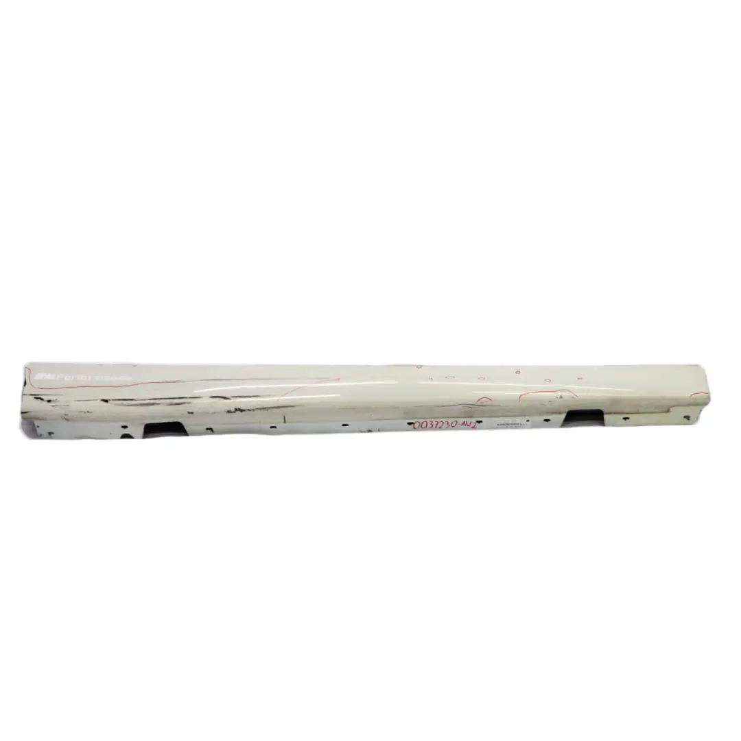 BMW 3 E90 E91 LCI M Sport Sill Strip Side Skirt Right O/S Alpinweiss White 300 - SKU 0037230-AW2 - Part number 0037230