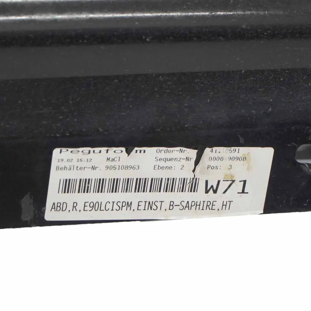 BMW E90 LCI Side Skirt M Sport Sill Strip Right O/S Black Sapphire Metallic 475 - SKU 0037230-BS5 - Part number 0037230