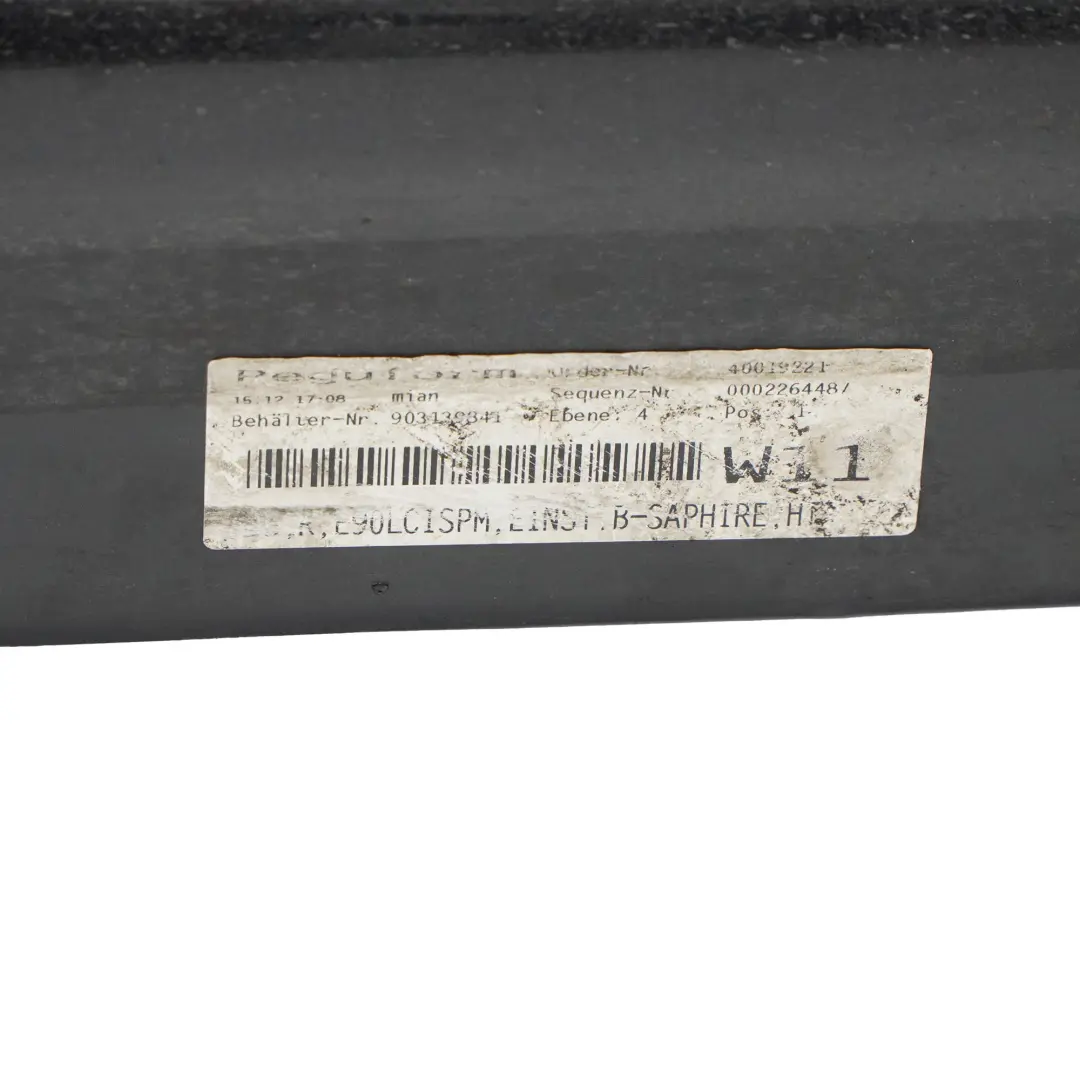 BMWs E90 E91 LCI M Sport Sill Bande latérale droite Black Sapphire - 475 pour à propos du numéro de pièce 0037230 BMWs E90 E91 LCI M Sport Sill Bande latérale droite Black Sapphire - 475 - SKU 0037230-BS6 - Numéro de pièce 0037230