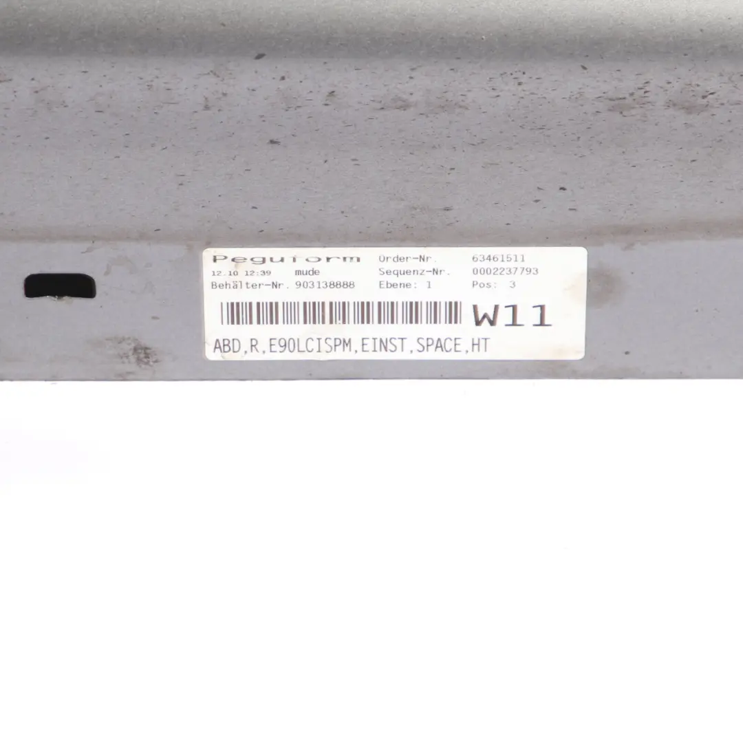 BMW 3 E90 E91 LCI 3 M Sport Sill Strip Side Skirt Right O/S Spacegrau Grey A52 - SKU 0037230-SCG3 - Part number 0037230