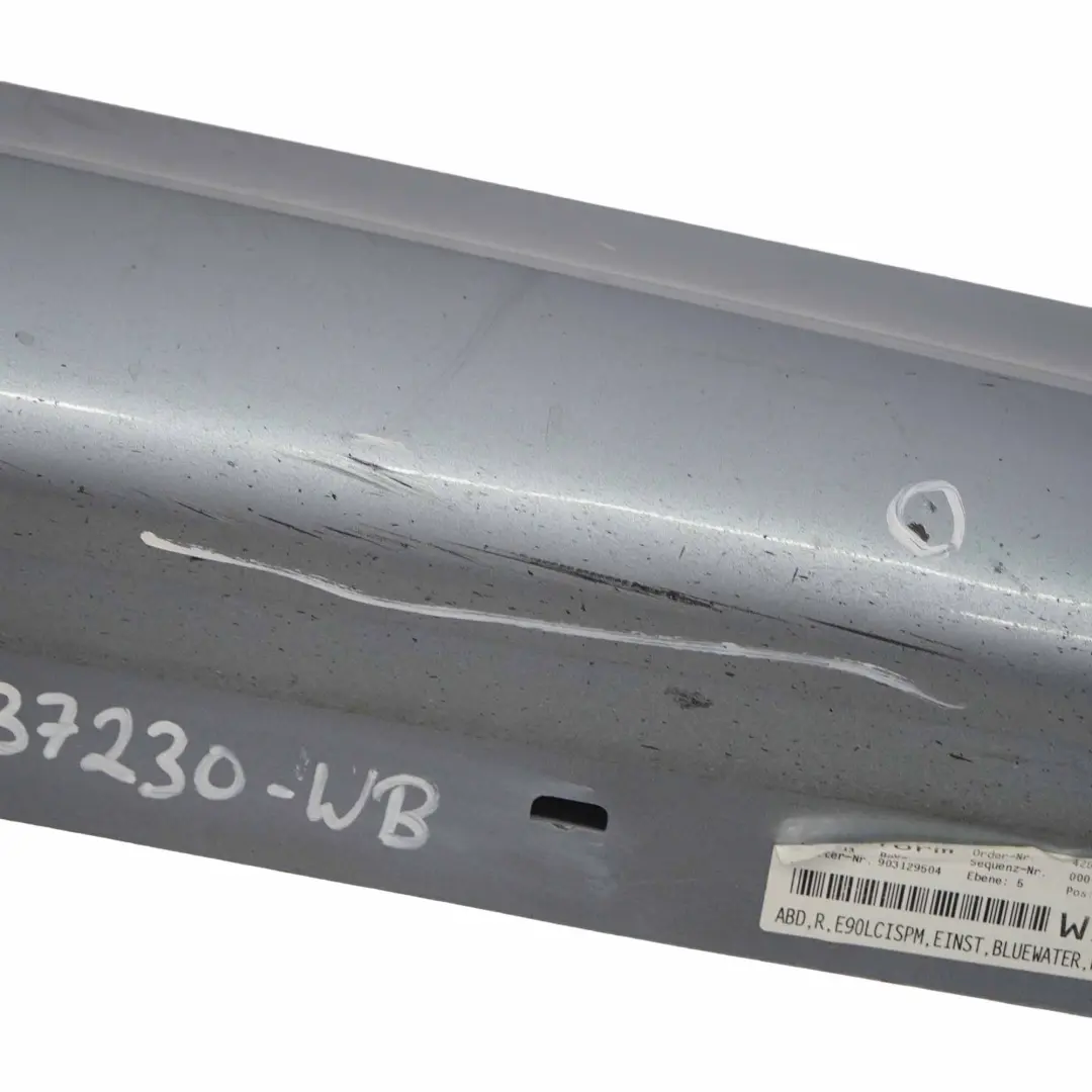 Bas de Porte Seuil Droite Bluewater - 896 pour BMW E90 E91 LCI M Sport à propos du numéro de pièce 0037230 BMW E90 E91 LCI M Sport Bas de Porte Seuil Droite Bluewater - 896 - SKU 0037230-WB - Numéro de pièce 0037230