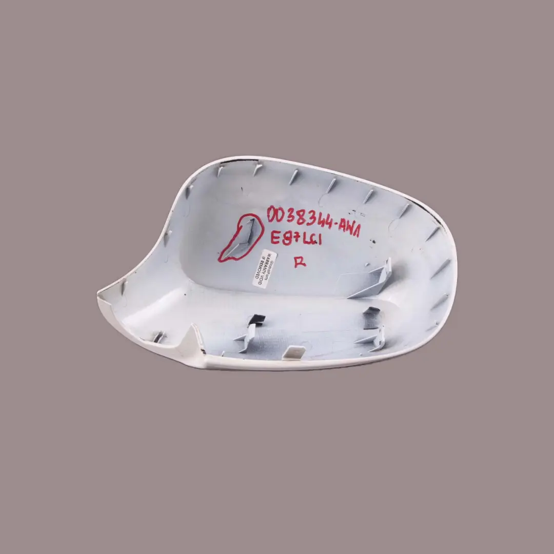 Wing Mirror BMW E81 E87 LCI Right O/S Casing Alpinweiss White to Cover with Part number 0038344 Cover Wing Mirror BMW E81 E87 LCI Right O/S Casing Alpinweiss White - SKU 0038344-AW1 - Part number 0038344