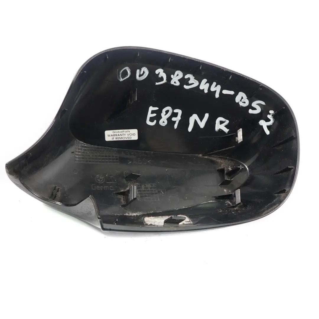 Wing Mirror Cover BMW E81 E87 LCI Right O/S Covering Casing Black Sapphire - 475 to with Part number 0038344 Wing Mirror Cover BMW E81 E87 LCI Right O/S Covering Casing Black Sapphire - 475 - SKU 0038344-BS2 - Part number 0038344