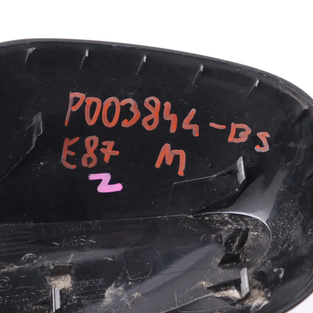 Wing Mirror Cover BMW E81 E87 LCI Right O/S Casing Cap Black Sapphire - 475 to with Part number 0038344 Wing Mirror Cover BMW E81 E87 LCI Right O/S Casing Cap Black Sapphire - 475 - SKU 0038344-BS - Part number 0038344