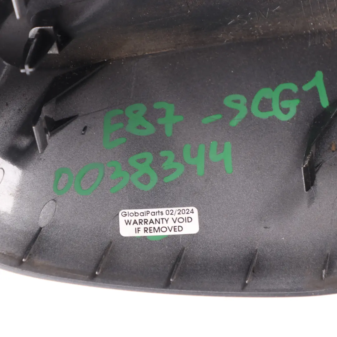 Tapa EspejoBMW E81 E87 LCI Derecho Carcasa Spacegrau Gris Espacial A52 para con número de pieza 0038344 Tapa EspejoBMW E81 E87 LCI Derecho Carcasa Spacegrau Gris Espacial A52 - SKU 0038344-SCG1 - Número de pieza 0038344