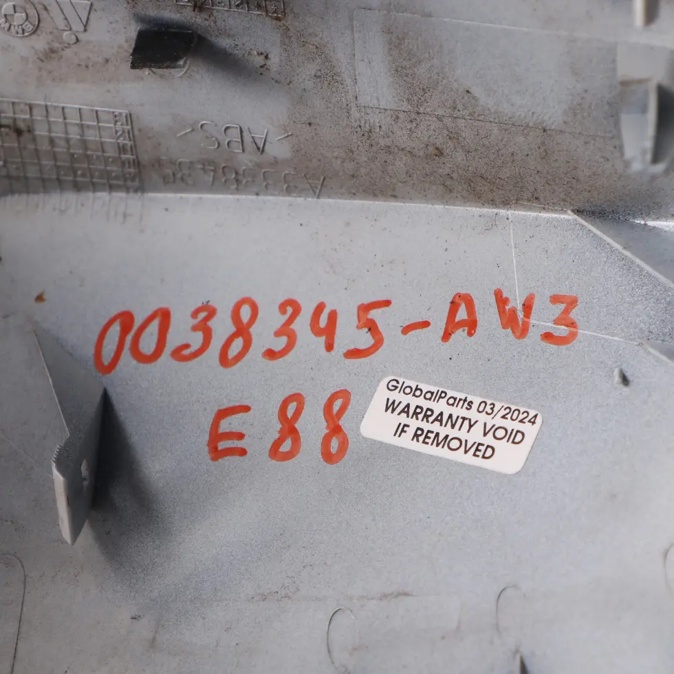 Wing Mirror Cover BMW E81 E82 E87 LCI Cap Casing Left N/S Alpinweiss White 300 to with Part number 0038345 Wing Mirror Cover BMW E81 E82 E87 LCI Cap Casing Left N/S Alpinweiss White 300 - SKU 0038345-AW3 - Part number 0038345