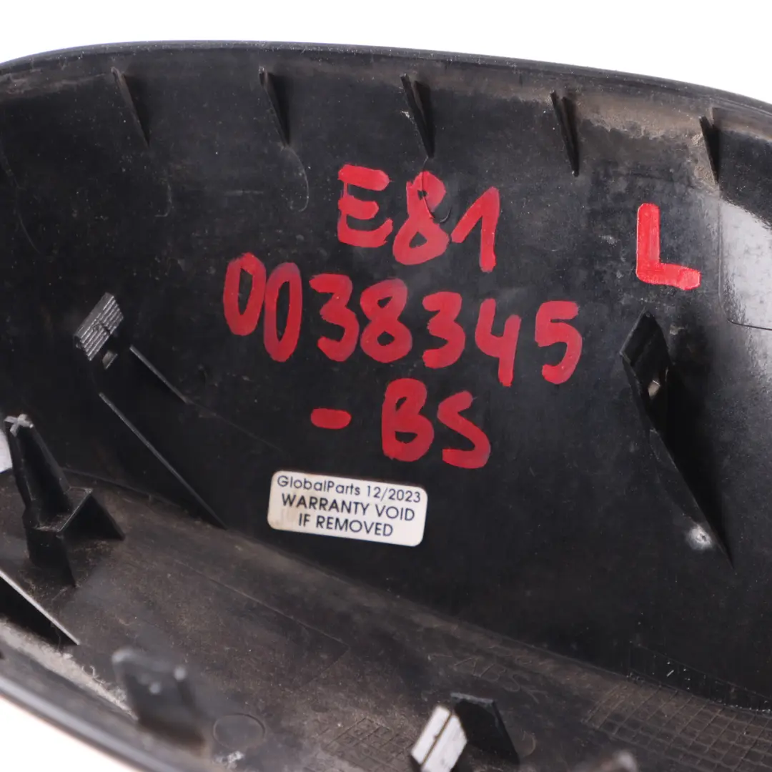 Cover Wing Mirror BMW E81 E82 E87 LCI Cap Casing Left N/S Black Sapphire - 475 - SKU 0038345-BS3 - Part number 0038345