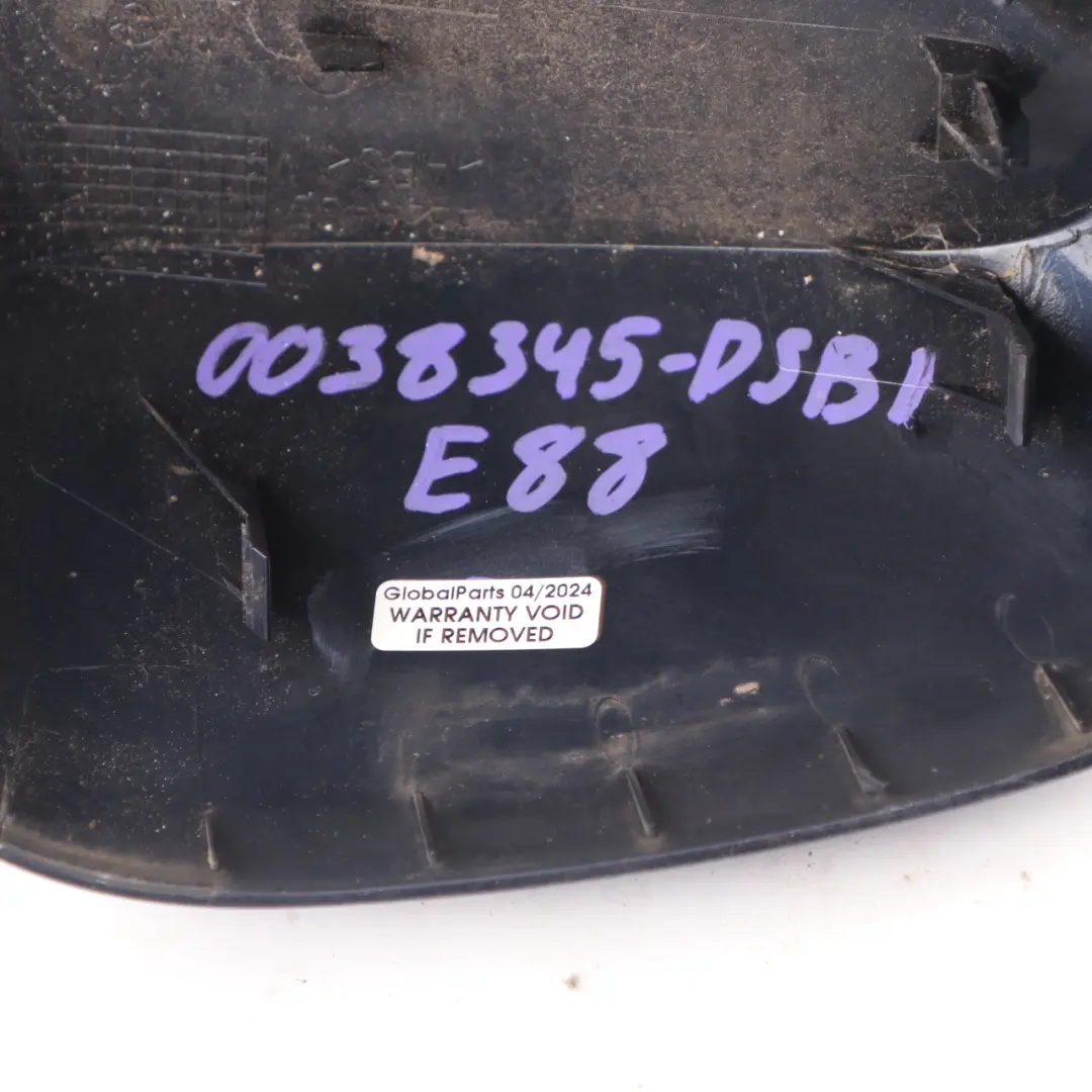 Housse de rétroviseur BMW E81 E87 LCI Capot gauche Tiefseeblau Deep Sea Blue pour à propos du numéro de pièce 0038345 Housse de rétroviseur BMW E81 E87 LCI Capot gauche Tiefseeblau Deep Sea Blue - SKU 0038345-DSB1 - Numéro de pièce 0038345