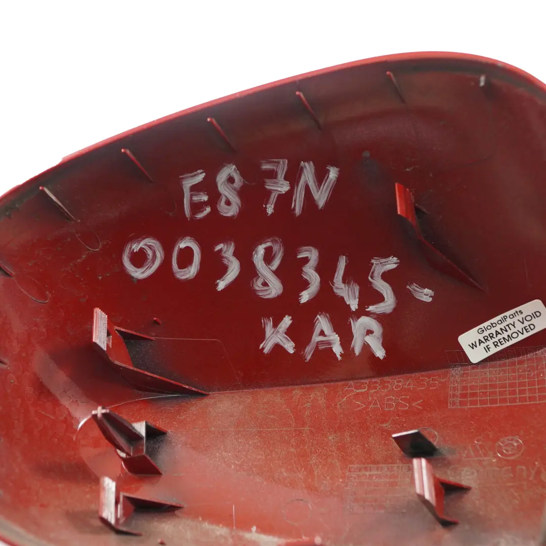 BMW 1 E81 E87N LCI Cover Cap Casing Left Wing Mirror N/S Karmesinrot Crimson Red - SKU 0038345-KAR - Part number 0038345