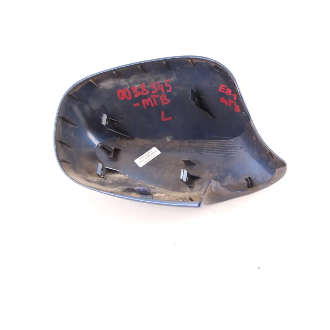 Wing Mirror Cover BMW E81 E87 LCI Cap Casing Left N/S Montegoblau Blue A51 to with Part number 0038345 Wing Mirror Cover BMW E81 E87 LCI Cap Casing Left N/S Montegoblau Blue A51 - SKU 0038345-MTB - Part number 0038345