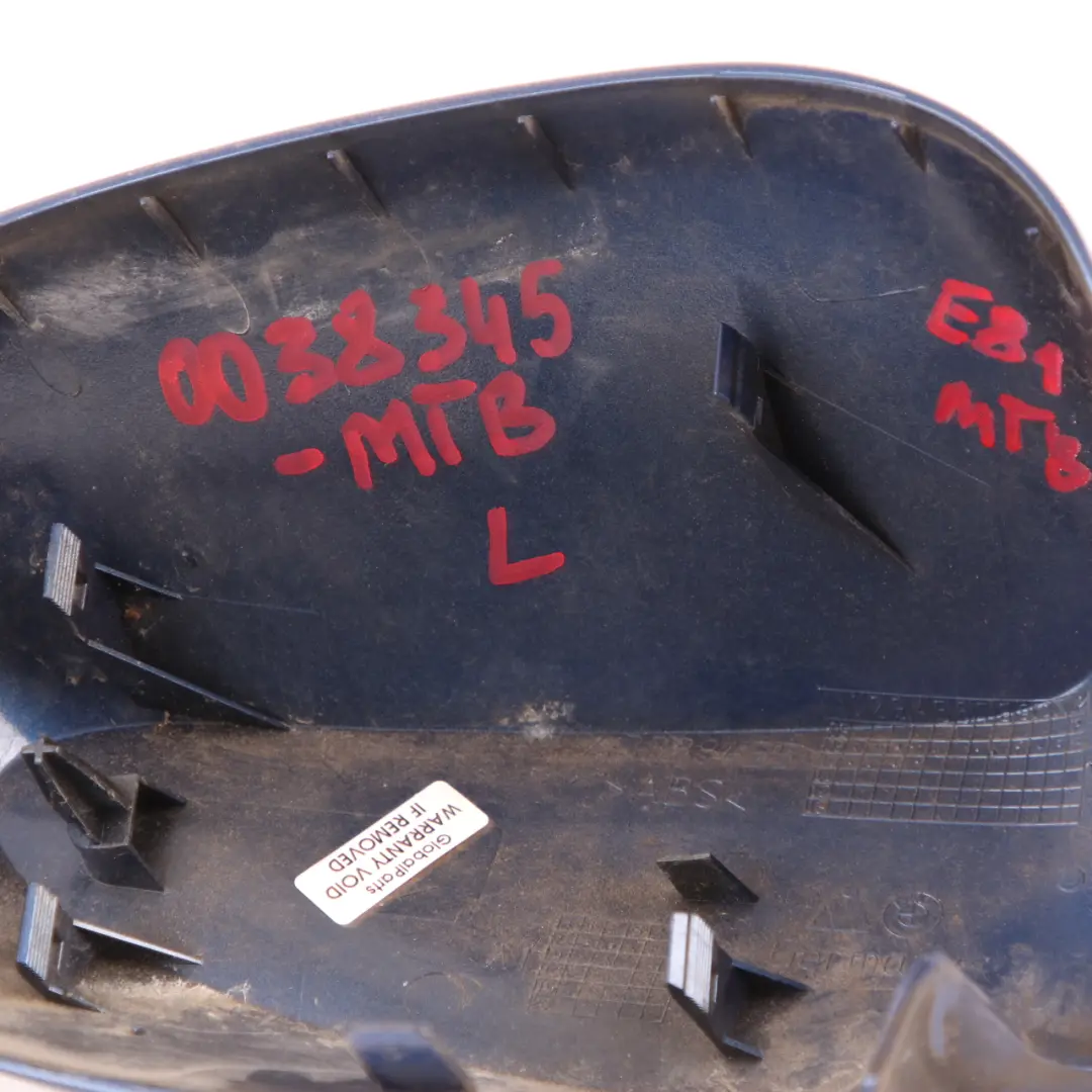 Wing Mirror Cover BMW E81 E87 LCI Cap Casing Left N/S Montegoblau Blue A51 to with Part number 0038345 Wing Mirror Cover BMW E81 E87 LCI Cap Casing Left N/S Montegoblau Blue A51 - SKU 0038345-MTB - Part number 0038345