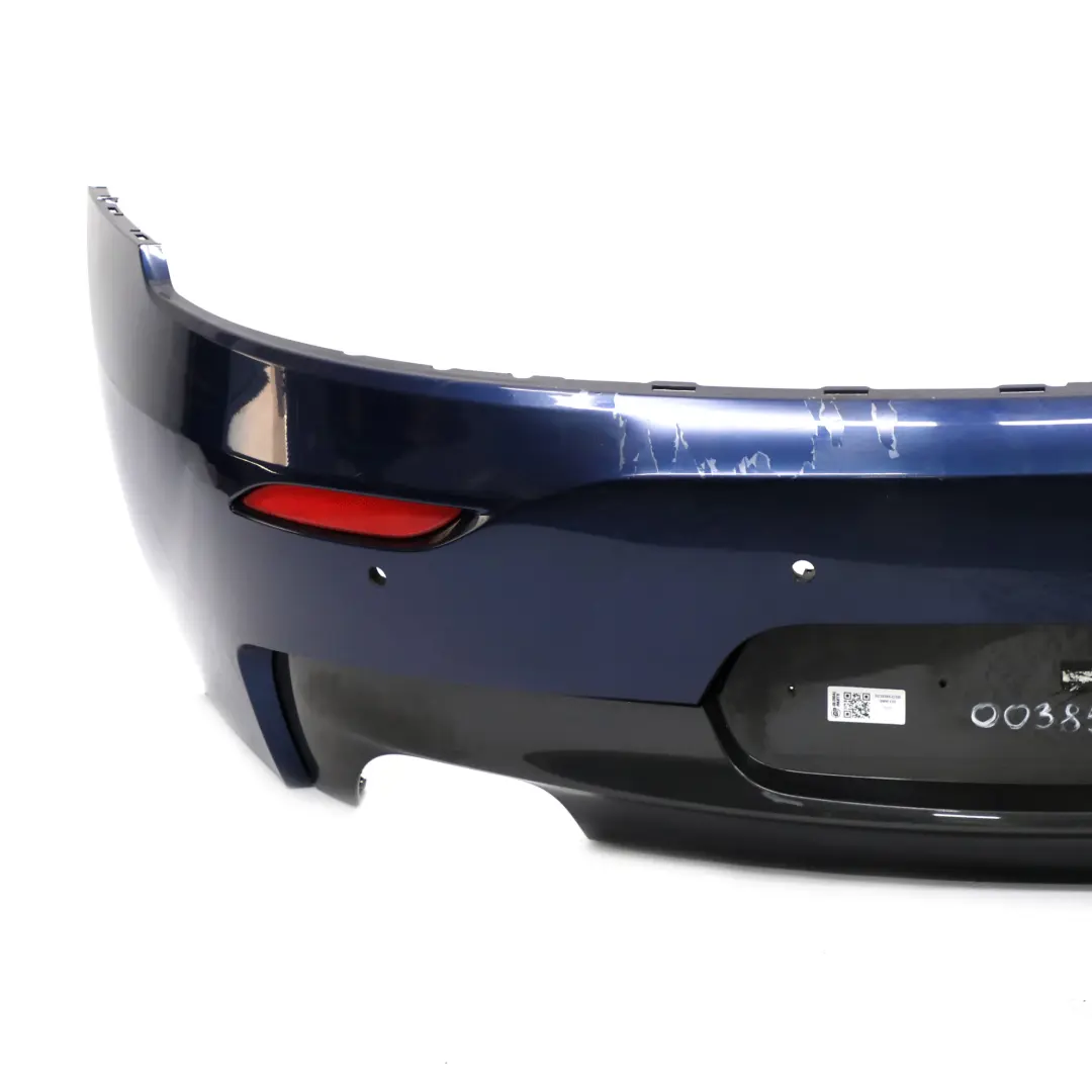 Bumper BMW Z4 E89 M Sport PDC Trim Panel Tiefseeblau Deep Sea Blue - A76 to Rear with Part number 0038586 Rear Bumper BMW Z4 E89 M Sport PDC Trim Panel Tiefseeblau Deep Sea Blue - A76 - SKU 0038586-DSB - Part number 0038586