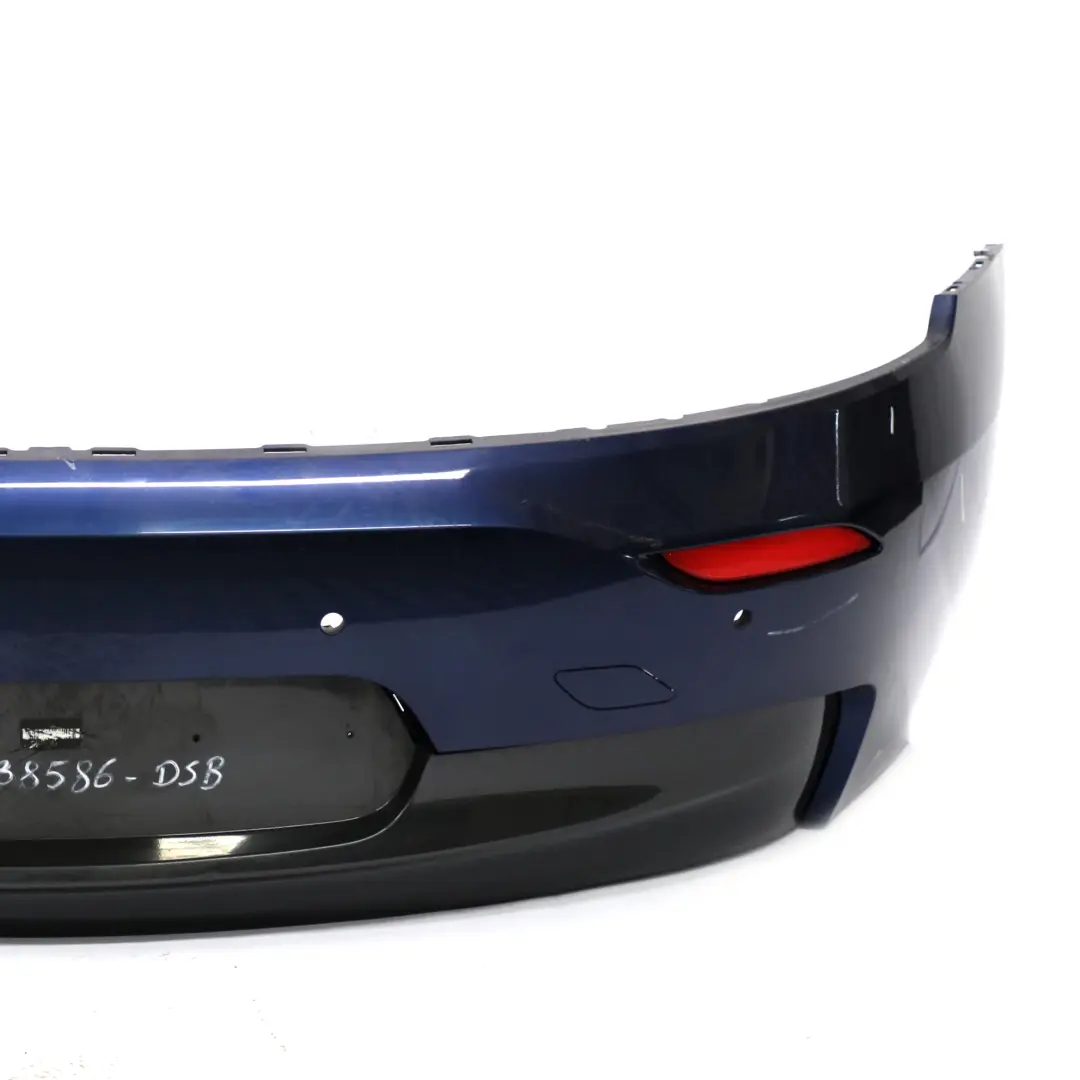 Bumper BMW Z4 E89 M Sport PDC Trim Panel Tiefseeblau Deep Sea Blue - A76 to Rear with Part number 0038586 Rear Bumper BMW Z4 E89 M Sport PDC Trim Panel Tiefseeblau Deep Sea Blue - A76 - SKU 0038586-DSB - Part number 0038586