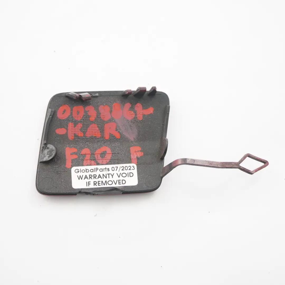 BMW F20 F21 parachoques delantero remolque ojo gancho tapa Karmesinrot Rojo A61 - SKU 0038861-KAR - Número de pieza 0038861