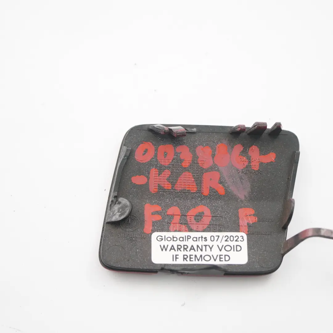 BMW F20 F21 parachoques delantero remolque ojo gancho tapa Karmesinrot Rojo A61 - SKU 0038861-KAR - Número de pieza 0038861