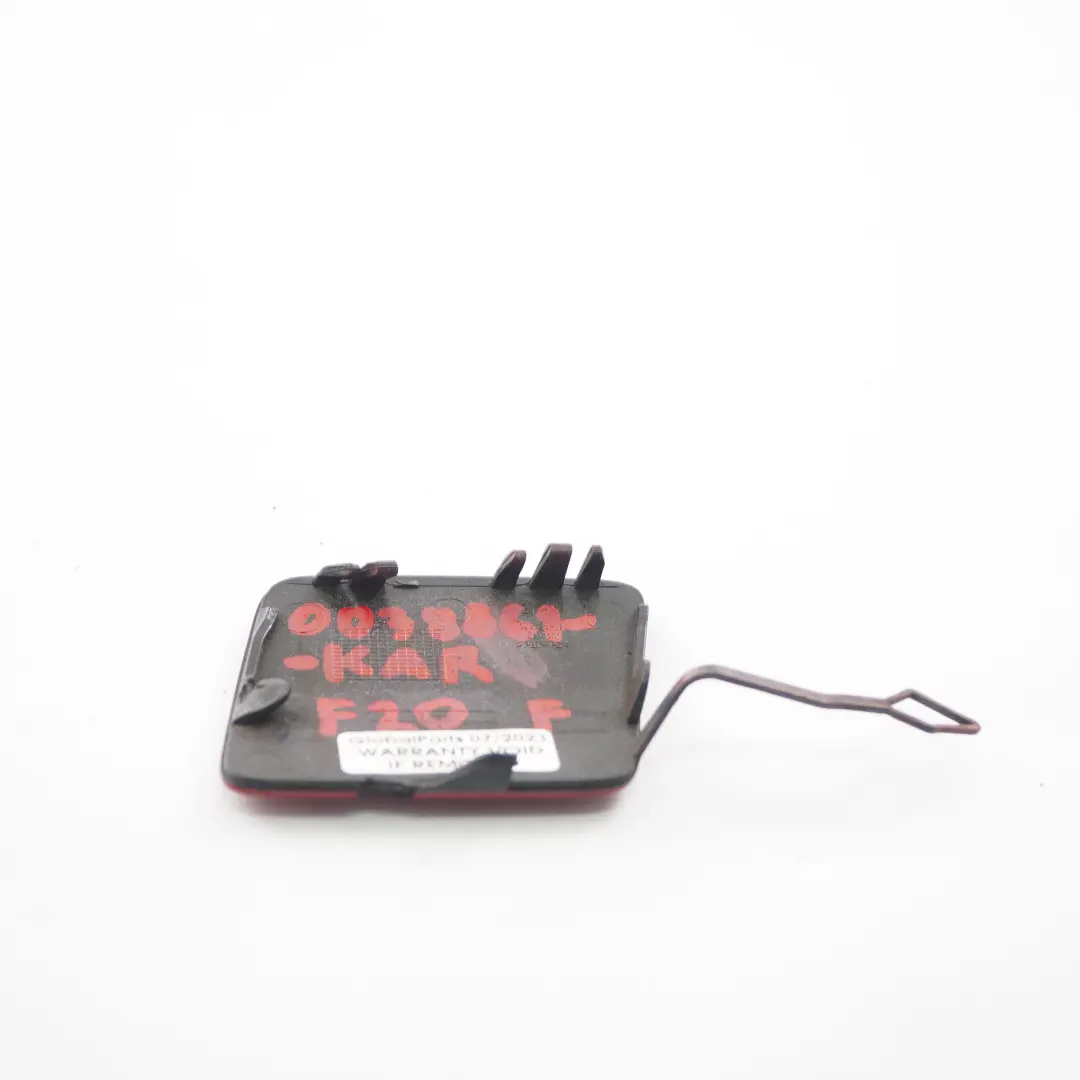 BMW F20 F21 parachoques delantero remolque ojo gancho tapa Karmesinrot Rojo A61 - SKU 0038861-KAR - Número de pieza 0038861