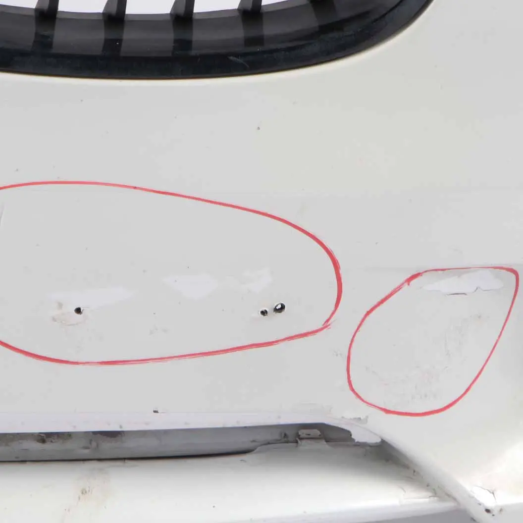 Bumper Front Complete Trim Panel Covering Alpinweiss White - 300 to BMW F20 F21 with Part number 0038868 BMW F20 F21 Bumper Front Complete Trim Panel Covering Alpinweiss White - 300 - SKU 0038868-AW - Part number 0038868