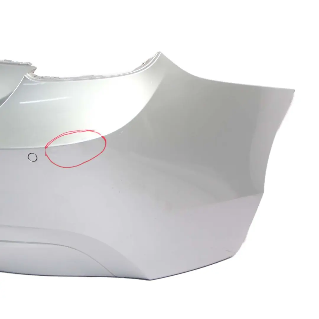 Bumper BMW F20 F21 Trim Panel Cover Glacier Silber Silver Metallic - A83 to Rear with Part number 0038876 Rear Bumper BMW F20 F21 Trim Panel Cover Glacier Silber Silver Metallic - A83 - SKU 0038876-GSB - Part number 0038876