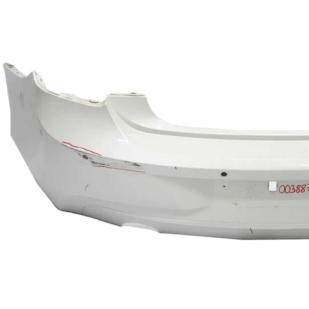 BMW F20 F21 Rear Bumper Trim Panel Mineralweiss Mineral White - A96 - SKU 0038876-MW - Part number 0038876