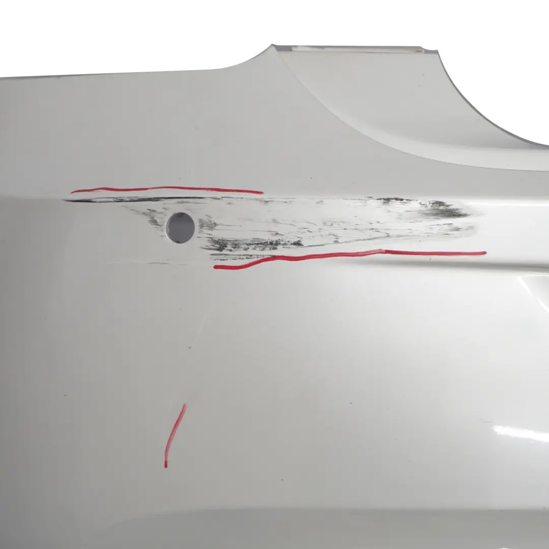BMW F20 F21 Rear Bumper Trim Panel Mineralweiss Mineral White - A96 - SKU 0038876-MW - Part number 0038876