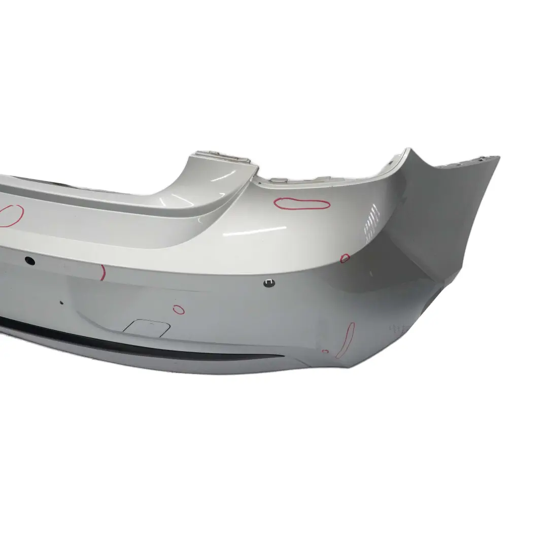 BMW F20 F21 Sport Line Rear Bumper Trim Panel Glacier Silber Silver Metallic A83 - SKU 0038878-GSB1 - Part number 0038878