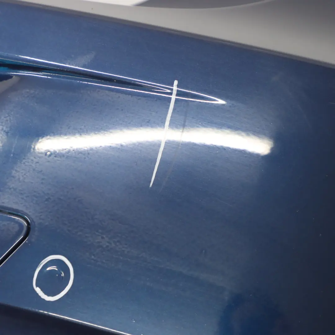 Bumper Rear BMW F20 F21 Complete Trim Panel Tiefseeblau Deep Sea Blue - A76 to with Part number 0038882 Bumper Rear BMW F20 F21 Complete Trim Panel Tiefseeblau Deep Sea Blue - A76 - SKU 0038882-DSB - Part number 0038882