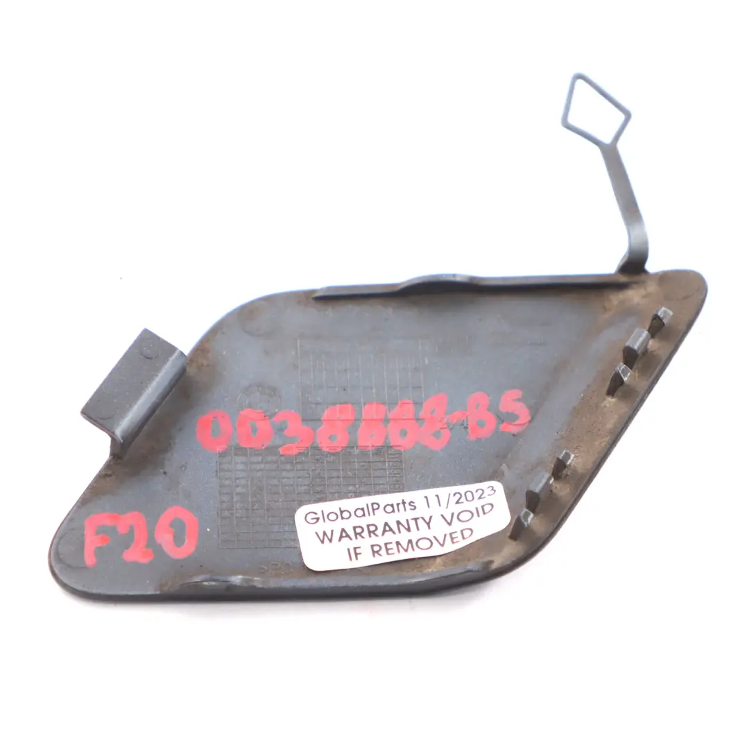 BMW F20 F21 gancho ojo remolque trasera tapa parachoques Negro Zafiro 7301463 - SKU 0038888-BS - Número de pieza 0038888