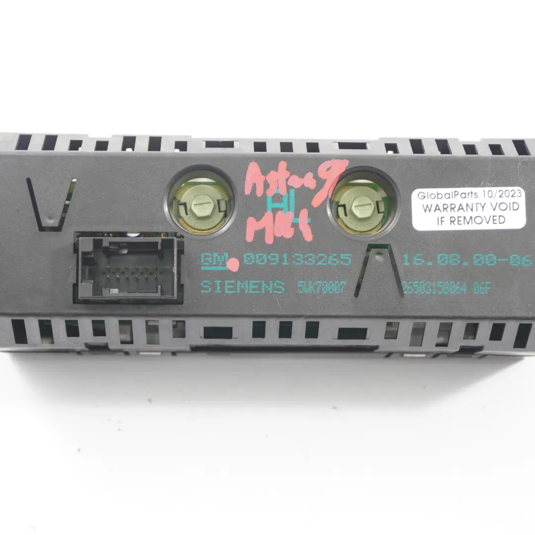 Pantalla Unidad Multifunción Salpicadero para Opel Astra G con número de pieza 009133265 Opel Astra G Pantalla Unidad Multifunción Salpicadero - SKU 009133265 - Número de pieza 009133265